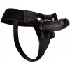Ouch! Realistic Leather Strap-On Black 20 cm - Pripínaci Penis