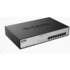 D-Link DGS-1008MP 8-portový gigabitový prepínač PoE, 8x Gigabit PoE RJ45, rozpočet PoE 140W DGS-1008MP