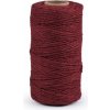 Bavlnená priadza macrame / háčkovacia, rozčesávacia - 1 ks 5 bordó sv.