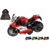Teddies Motorka silniční 13 cm na zpětné natažení se světlem, zvukem