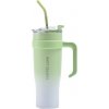 Termohrnček s rukoväťou a slamkou 1200 ml - zelený