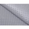 Detská látka Minky 3D bodky MKP-048 Sivá - šírka 150 cm