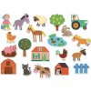 Vilac Drevené magnetky farma 20 ks