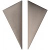 Fllow Velvet Čalúnený nástenný panel Triangle, 15 × 30 cm, taupe, 2 ks, 43432