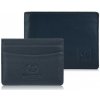 Paolo Peruzzi Pánska darčeková sada, kožená peňaženka a puzdro na karty | tmavomodrá ZUP-147-DB