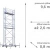 SCAFOM-RUX Pojazdné lešenie RUX MOBILO 800 - pracovná výška 9,6 m Dĺžka: 260 cm