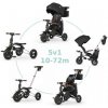 QPLAY Trojkolka Nova Deluxe 5v1 Black, 10-72 mesiacov