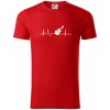 EKG akustická gitara - Tričko z organickej bavlny - 3XL ( Červená )