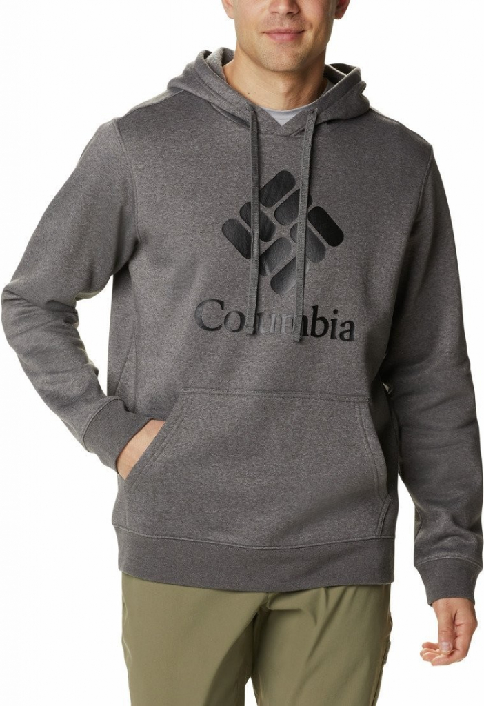 Columbia Trek Hoodie M 1957913030 charcoal heather/csc stacked logo