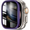 AppleKing tvrdené Anti-Spy sklo s kovovým rámčekom pre Apple Watch Ultra 49mm - fialové - možnosť vrátiť tovar ZADARMO do 30tich dní