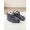 Kotníkové nízke papuče z ovčej vlny teplučké model 104 sivé, VEĽKOSŤ OBUV 39-40