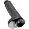 King Cock 29 cm čierne dildá s semenníkmi