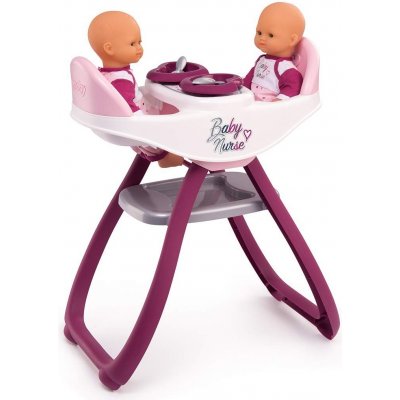 Smoby Jedálenská stolička a hojdačka Violette Baby Nurse pre dvojičky bábiky  so 4 doplnkami od 20,9 € - Heureka.sk