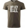 Volleyball nápis - Klasické pánske tričko vyššej gramáže - 2XL ( Army )