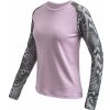 Dámske tričko dl.rukáv SENSOR MERINO BLEND IMPRESS mystic violet/zebra L