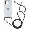 AppleKing transparentný kryt so šnúrkou na iPhone 11 - šedý - možnosť vrátiť tovar ZADARMO do 30tich dní