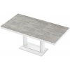 Luxusný rozkladací jedálenský stôl QUADRO 120 MRAMOR viac farieb Grey stone -beton