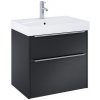 Kúpeľňová skrinka s umývadlom Jika Cube 62,5x62x44 cm čierna mat H40B2324023532