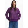 Dámský svetr DESIGUAL 24WWJF34 3006 JERS WHITEHORSE 3006 RED velikost M