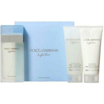 Dolce & Gabbana Light Blue Woman EDT 100 ml + sprchový gél 100 ml + telové mlieko 100 ml darčeková sada