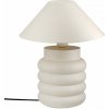 Kovové krémové stolné svietidlo RIPPLE