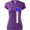 Nápis Záchranár + hviezda - Dámske Fantasy športové (dresovina) - XL ( Fialová )