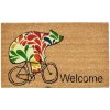 Home Elements Rohožka gumová kokosová WELCOME Medvěd na Kole - hnědá 40 x 60 cm