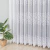 Biela žakarová záclona DARIA so zaujímavým vzorom Výška: A 100 - 137, Šírka pred nariasením: 210