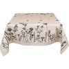 Clayre & Eef Béžový bavlnený obrus s kvetinami květinami Flora And Fauna - 150*250cm - Clayre & Eef