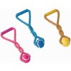 Nobby Rope Toy farebné bavlněné lano s tenisákem