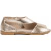 GOODIN Women's gold sandals with cutouts krémová | žltá 41 GOODIN 0000296849697