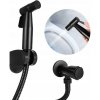 Bidetová sprcha s hadicou, bidetová umývacia súprava, čierna