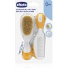 Chicco Baby Moments hrebeň na vlasy pre bábätká 1 ks + kefa na vlasy pre bábätká 1 ks