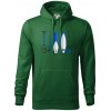 Paddleboard set - Mikina pánska Cape s kapucňou - 2XL ( Fľaškovozelená )