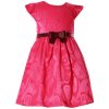 Fashionkids dievčenské slávnostné šaty ružové s mašľou ružová