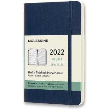 Moleskine mäkké dosky A6 týždenný 2023 modrý