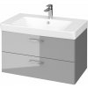 Cersanit Lara skrinka 79.4x44.7x45.2 cm závesná kúpeľňová skrinka pod umývadlo sivá S801340DSMSZAFKA