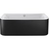 DURAVIT Happy D.2 akrylátová voľne stojaca vaňa, pre pristavenie k stene, odtok v strede, 1800 x 800 x 600 mm, biela/grafit supermatná, 700451800000000