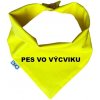 Funky Dog žltá šatka Pes vo výcviku L