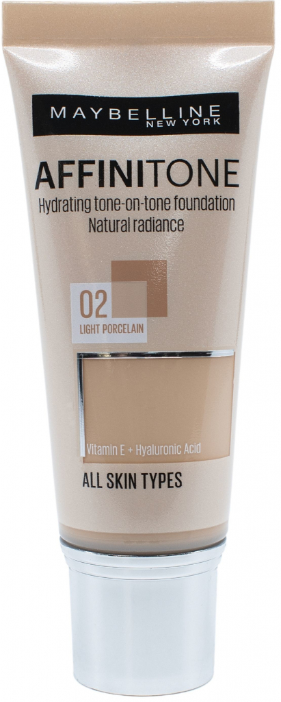 Maybelline Zjednocujúci make-up s HD pigmenty Affinitone Hydrating Tone-One-Tone Foundation 02 Light Porcelain 30 ml