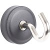 Pogumovaný neodýmový magnet Ø 22mm, s háčikom, nosnosť 3,5kg