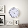 Nástenné hodiny s pohonom Quartz, vlhkomer+ teplomer,biele 30cm-ForU-50623
