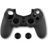 Spartan Gear Controller Silicon Skin Cover and Thumb Grips - Black PS4