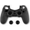 Spartan Gear Controller Silicon Skin Cover and Thumb Grips - Black PS4