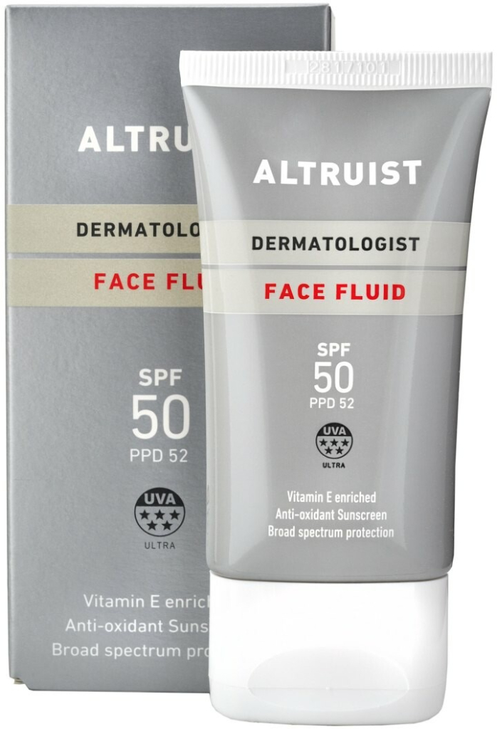 Altruist - Opaľovací fluid na tvár SPF50 - Hydratačný krém s SPF 50 - 50 ml