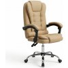GOBOERGO polohovateľné kancelárske kreslo z ekokože - béžová Pepita