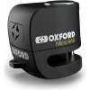zámek kotoučové brzdy Micro XA5, OXFORD (integrovaný alarm, černý, průměr čepu 5,5 mm)