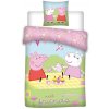 Aptex DETSKÉ BAVLNENÉ OBLIEČKY PEPPA PIG 100X135 CM, 1KS 40X60 CM VZOROVANÉ