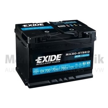 Exide AGM 12V 80Ah 800A EK800