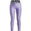 Dievčenské legíny Under Armour, HG LEGGING Fialová,Biela,Čierna, XL
